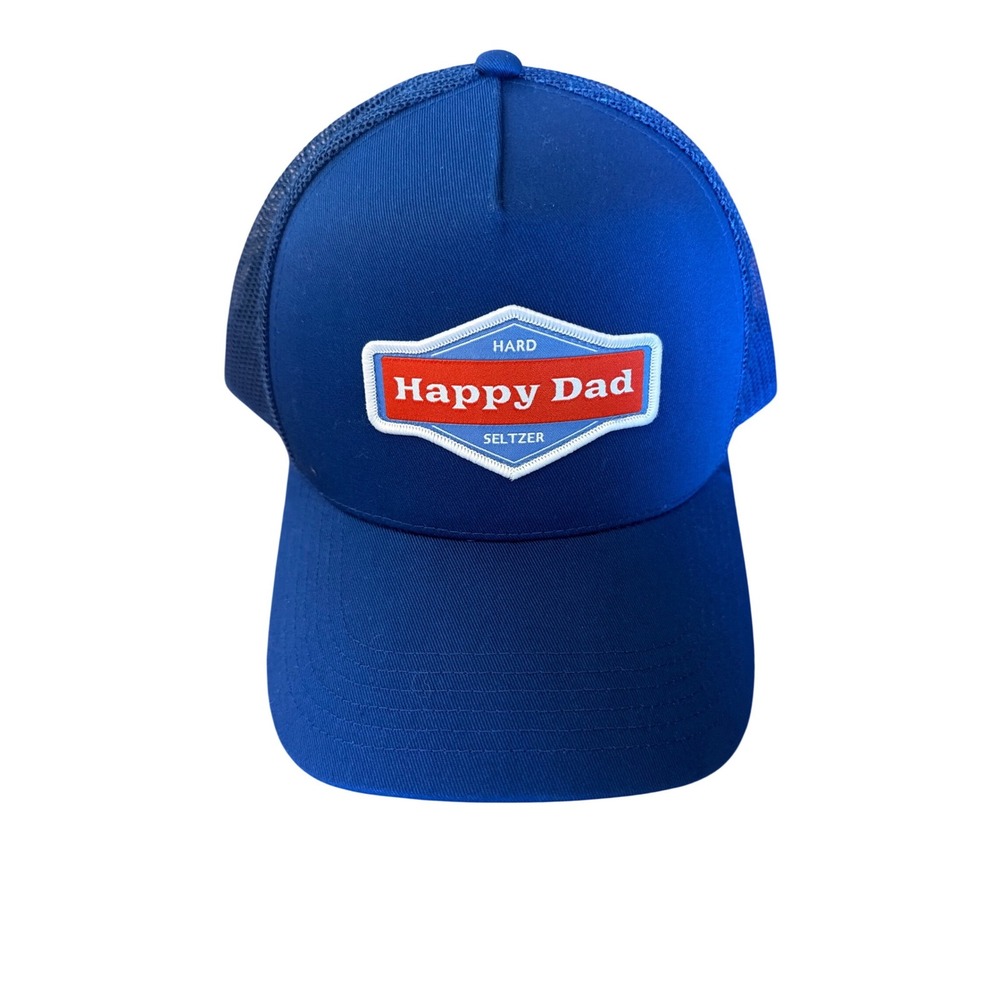 Happy Dad Hard Seltzer Classic Trucker Hat Royal Blue Snapback